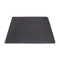 Workstation Matting, Yoga Solid Oil Industrial Matting, Black, Closed Surface