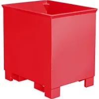 Collection Container For Tugger Trains, LxWxH 620 X 840 X 800mm, Flame Red, Painted