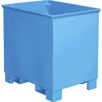Collection Container For Tugger Trains, LxWxH 620 X 840 X 800mm, Light Blue, Painted