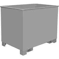 Collection Container For Tugger Trains, LxWxH 840 X 1240 X 975mm, Mouse Grey