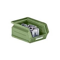 Open Fronted Storage Bin Sheet Steel, Capacity 0.8 Litres, Reseda Green