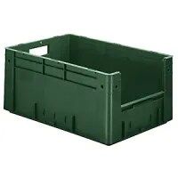 Euro Stacking Container, Capacity 50 L, External LxWxH 600 X 400 X 270mm, Pack Of 2, Green