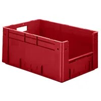 Euro Stacking Container, Capacity 50 L, External LxWxH 600 X 400 X 270mm, Pack Of 2, Red