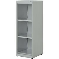 Combination Shelf Unit, HxWxD 1180 X 400 X 432mm, Plastic Panel, 2 Shelves, Light Grey