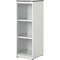 Combination Shelf Unit, HxWxD 1168 X 400 X 432mm, Solid Core Panel, 2 Shelves, Pure White/White