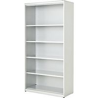 Combination Shelf Unit, HxWxD 1956 X 1000 X 432mm, Steel Panel, 4 Shelves, Pure White