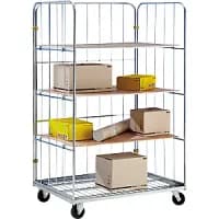 Transport And Display Container, 3 Shelves, HxWxD 1870 X 1200 X 800mm, Wheel Ø100mm