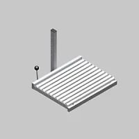 Roller Platform, Lengthwise, With Steel Roller Blocking Mechanism, LxW 470 X 600mm