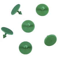 Push-in Fastener, With Barbed Tip, Pack Of 1000, Green
