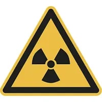 Hazard Signs - Hazard: Radioactive Materials Or Ionising Radiation - Film, Leg Length 200mm