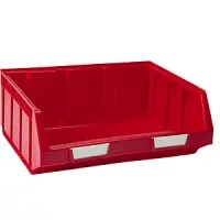 Open Fronted Storage Bin Polyethylene, LxWxH 345 X 410 X 164mm, Red, Pack Of 8