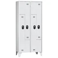 Z Cloakroom Cupboard - Height 820mm - HxWxD 1850 X 800 X 500mm, Body/Door Colour Light Grey/Light Grey
