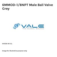 6MMOD-1/8NPT Male Ball Valve Grey