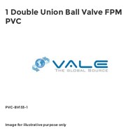 1 Double Union Ball Valve FPM PVC PVC-BV133-1