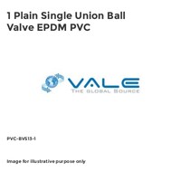 1 Plain Single Union Ball Valve EPDM PVC