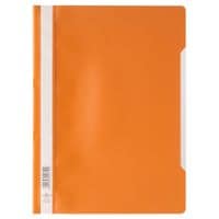 Durable Clear View Project Folder Document Report File Orange - Size A4 (Pack of 25)