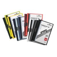 Duraclip 60 Sheet Document Clip File Folder, 25 Pack, A4 Assorted