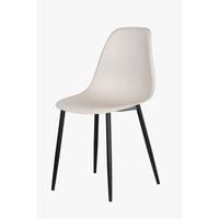 Curve Chair, Calico Plastic Seat with Black Metal Legs (Pair)