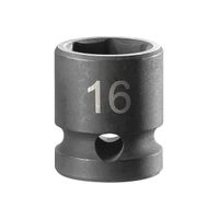 6-POINT Stubby Impact Socket 1/2in Drive 16mm NSS.16A