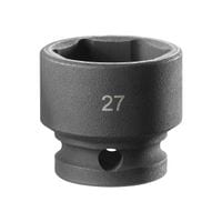 6-POINT Stubby Impact Socket 1/2in Drive 27mm NSS.27A