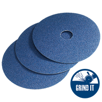 125 x 22mm Zirconium Fibre Backed Sanding Disc 36 Grit