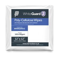 WhiteGuard Poly Cellulose Dry Wipe 9 x 9 Inches - Pack of 100