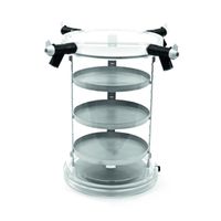 CCS300 4V 300mm Dia Acrylic Chamber With Three Trays and 4 x 0.75 Inch Rubber Valves