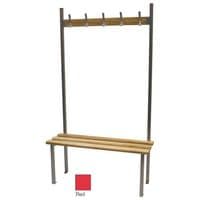 Classic Solo Bench 3000 x 390mm 15 Hooks - 4 Uprights - Red