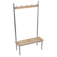 Evolve Solo Bench 1000 x 400mm 5 Hooks - 2 Uprights - Silver