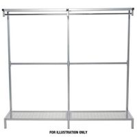 Freestanding Garment Hanging Unit Black 2870MM Wide x 480 Deep
