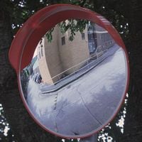 Budget Outdoor Traffic Mirror With Hood