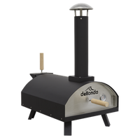 Portable Wood-Fired 14" Pizza & Smoking Oven - Black/Stainless Steel - DG10