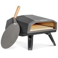 Portable Gas Pizza Oven With Stone Baking Base, Water Resistant Cover, Carry Bag, and 12" Pizza Peel - DG257
