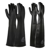 K Nig 44CM - Size 9 Black Extra-Heavyweight Chemical Resistant Rubber Gauntlet