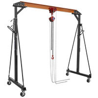 Portable Gantry Crane Adjustable 1 Tonne with Geared Trolley Combo