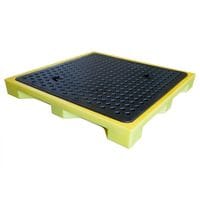 BF4X Low Profile Bund Spill Deck Flooring with Removable Grids & 300 Litre Sump Capacity Suits 4 X 205 Litre Drums