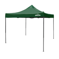 Premium 3 X 3m Pop-Up Gazebo, PVC Coated, Water Resistant Fabric - Dark Green Canopy