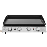 4 Burner Portable Gas Plancha 10kW Bbq Griddle Stainless Steel - DG23