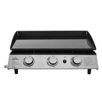 3 Burner Portable Gas Plancha 7.5kW Bbq Griddle Stainless Steel - DG22