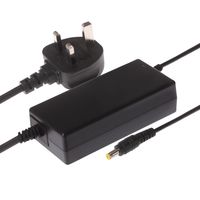 UK Power Supply Desk Top 12V Dc 2 Amp 24W 5.5 X 2.1 X 10mm Plug - 2.3m Lead