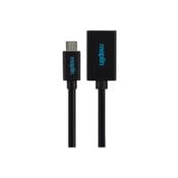 Usb-A Female To Micro Usb-B Male Cable Supports On The Go Otg 0.15m