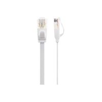CAT6 RJ45 Plug Flat Utp Ethernet Network Cable - White, 5m