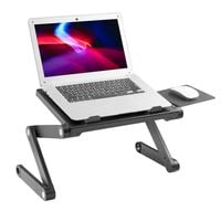 Sit Or Stand Up Laptop Workstation with Mouse Pad Side Mount - Black