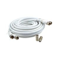 Twin F Type Male To Twin F Type Male Connector Tv Satellite Aerial Extension Cable 3m White