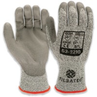 Cut Resistant Gloves, PU Palm Coated, Cut C, Grey, Size 9