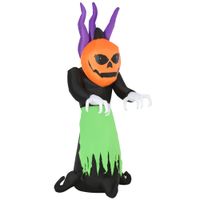 240cm Pumpkin Ghost Inflatable Halloween Decoration w/LED Lights Accessories