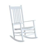 Porch Rocking Chair Outdoor Patio Wooden Rocker Balcony Deck Garden Seat84A-041WT