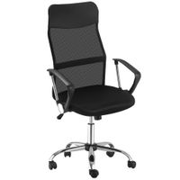 Executive Office Chair High Back Mesh Chair Seat Office Desk Chairs, Black