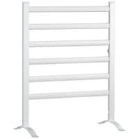 6 Bar Electric Towel Warmer, Aluminum Wall Mounted & Free Standing Silver