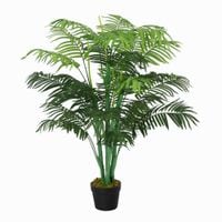 125cm/4FT Artificial Palm Plant Decorative Tree w/18 Leaves Nursery Pot
